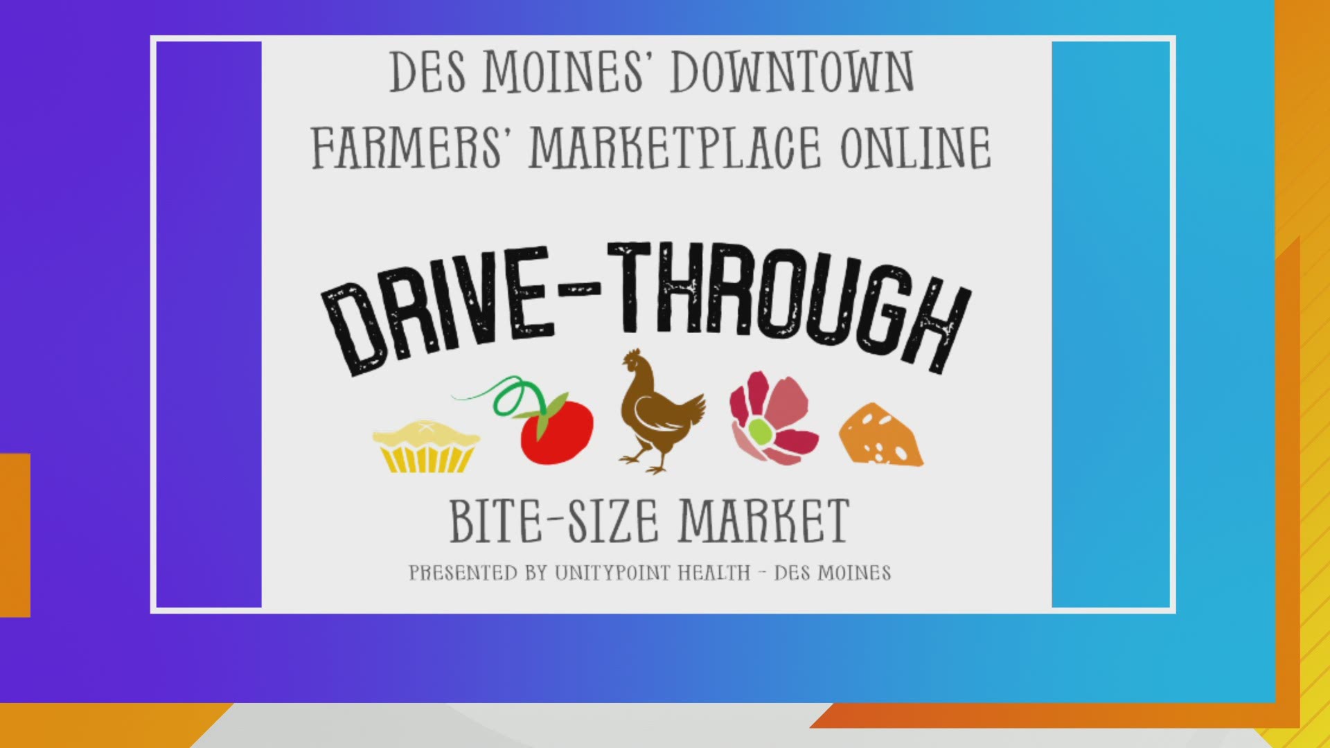 Next up will be the Drive-Through Winter Market held Saturday, Nov. 21 from 9 a.m. - 2 p.m. at the Principal Park parking lot