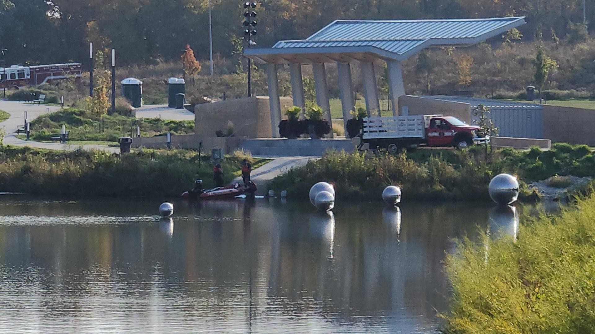 Police called the report of a deceased person being dumped in a pond behind the West Des Moines Public Library "fictitious."