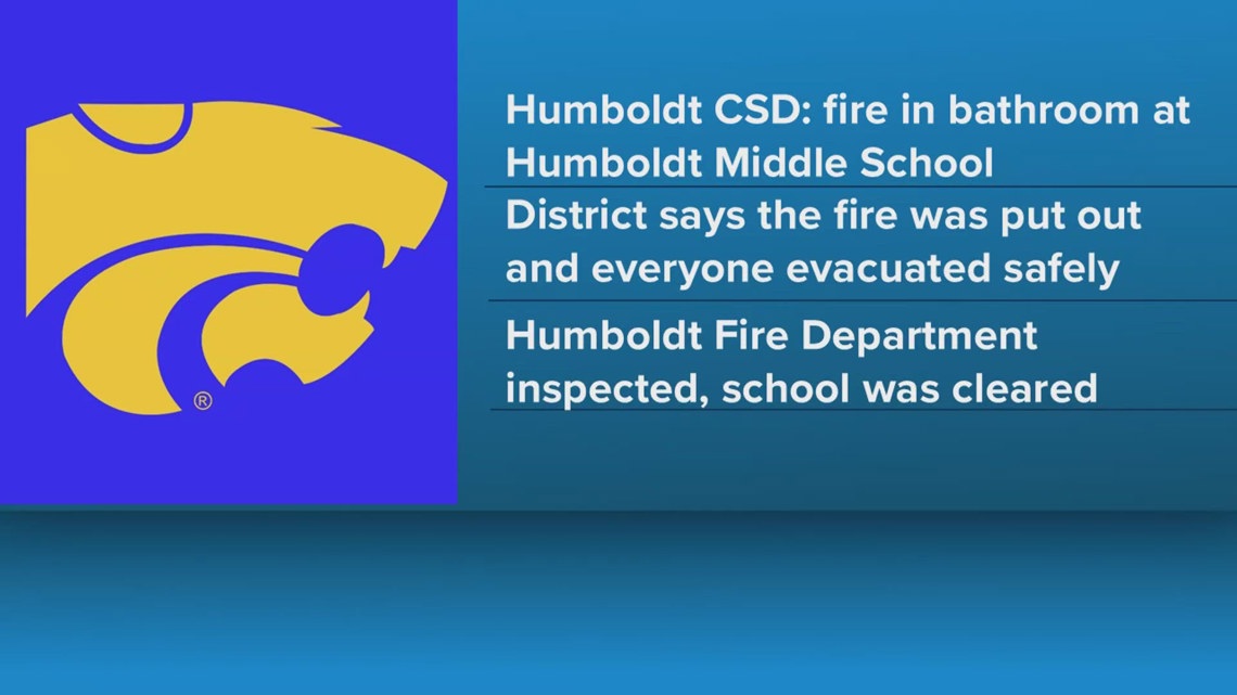 Humboldt Middle School temporarily evacuated after bathroom fire