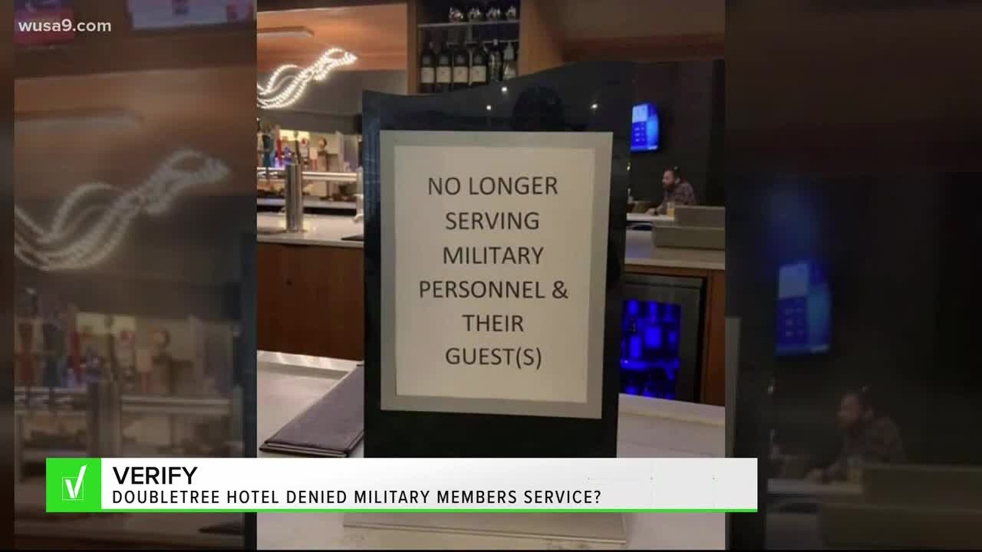 VERIFY Yes, a DoubleTree Hotel displayed sign denying service to