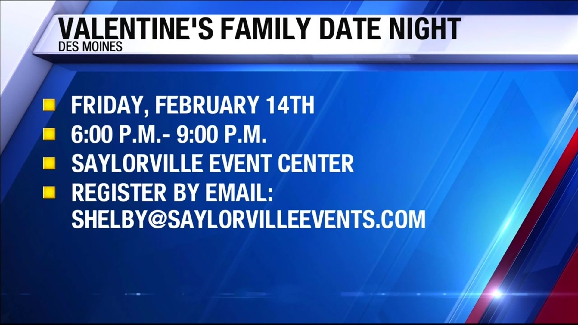 Valentine's Family Date Night is this Friday, February 14th