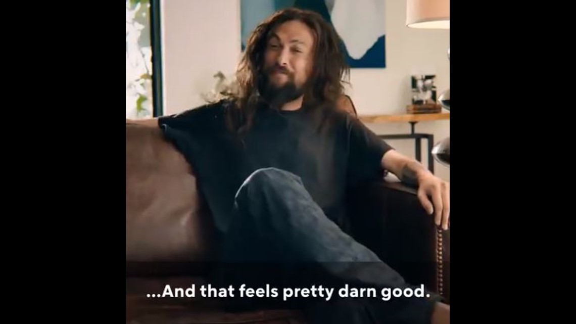 Jason Momoa got real comfortable in his Super Bowl ad