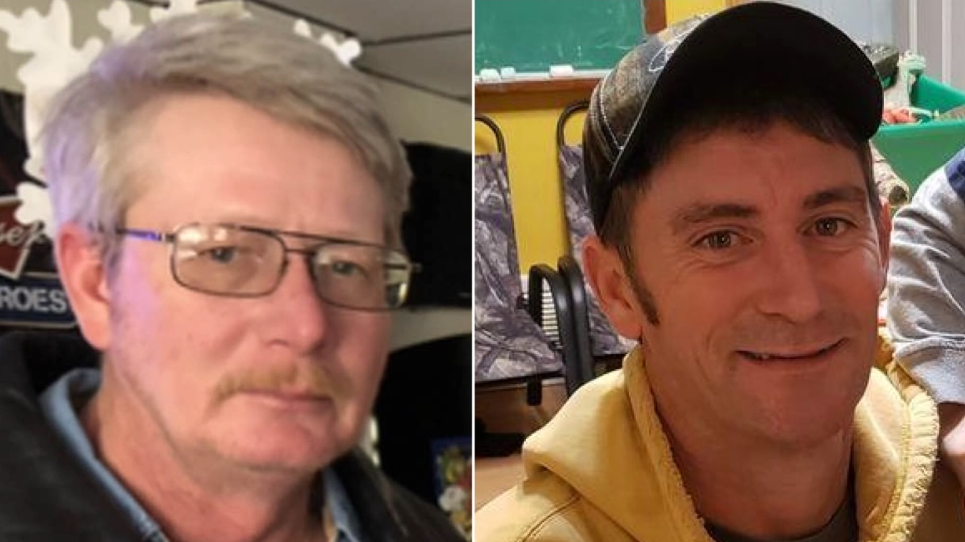 David Schultz was reported missing on Nov. 20, while Mark Riesberg was reported missing to the Calhoun County Sheriff's Office in late October.