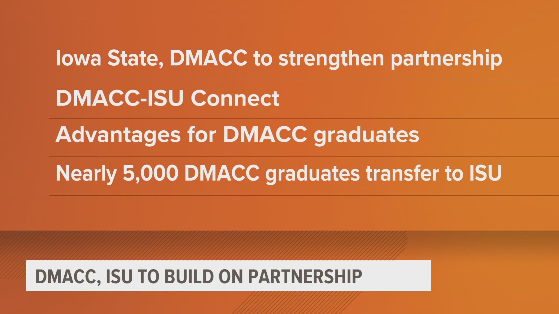 Nearly 5,000 DMACC graduates transfer to Iowa State University to complete their education.