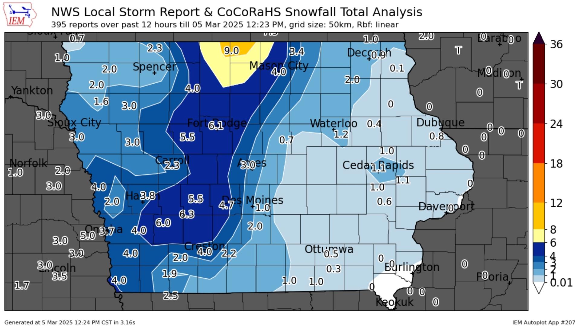 Iowa weather in december