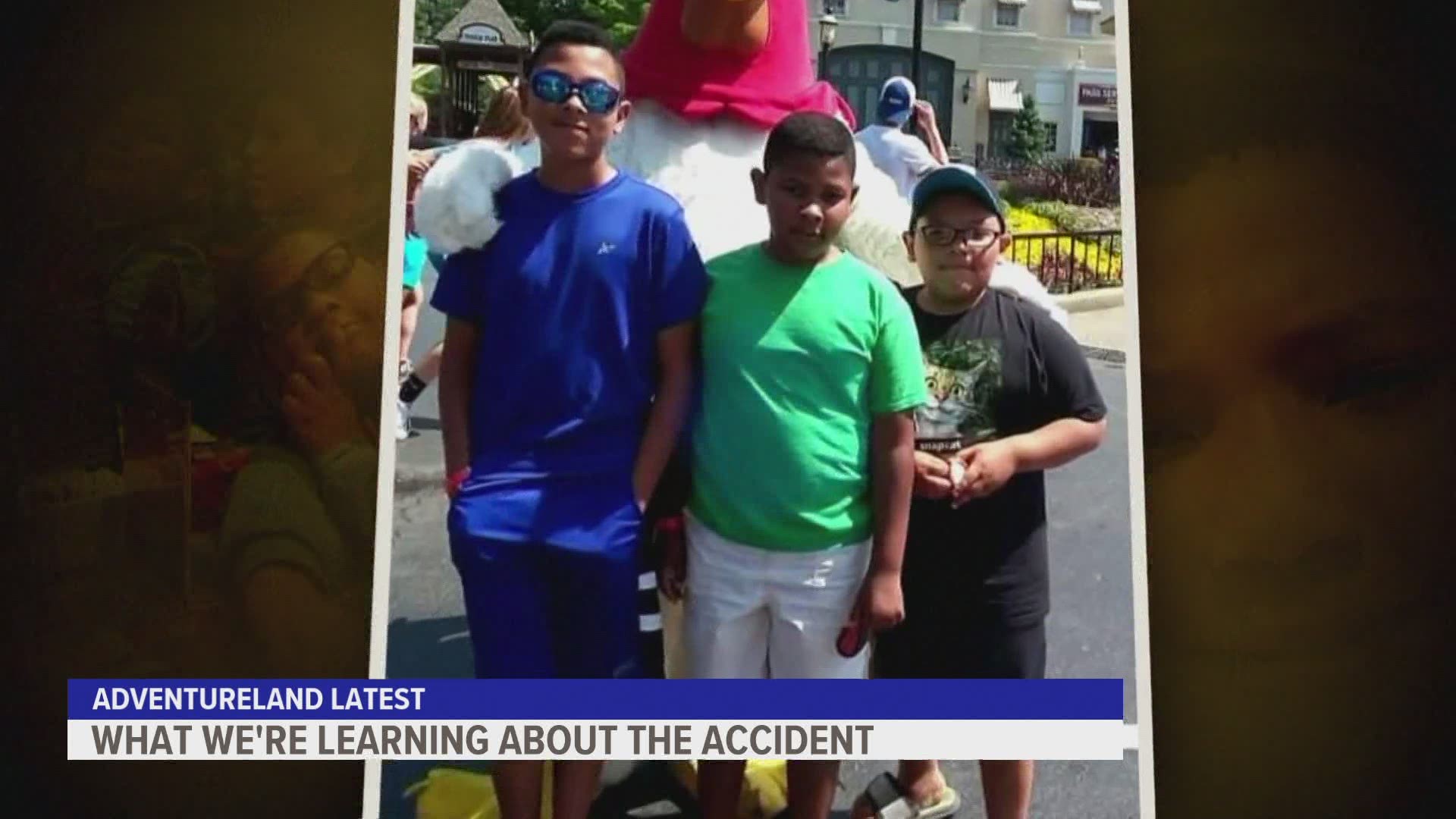 David Jaramillo remains in the hospital after the July 3 incident at Adventureland. His brother, 11-year-old Michael Jaramillo was killed in the accident.