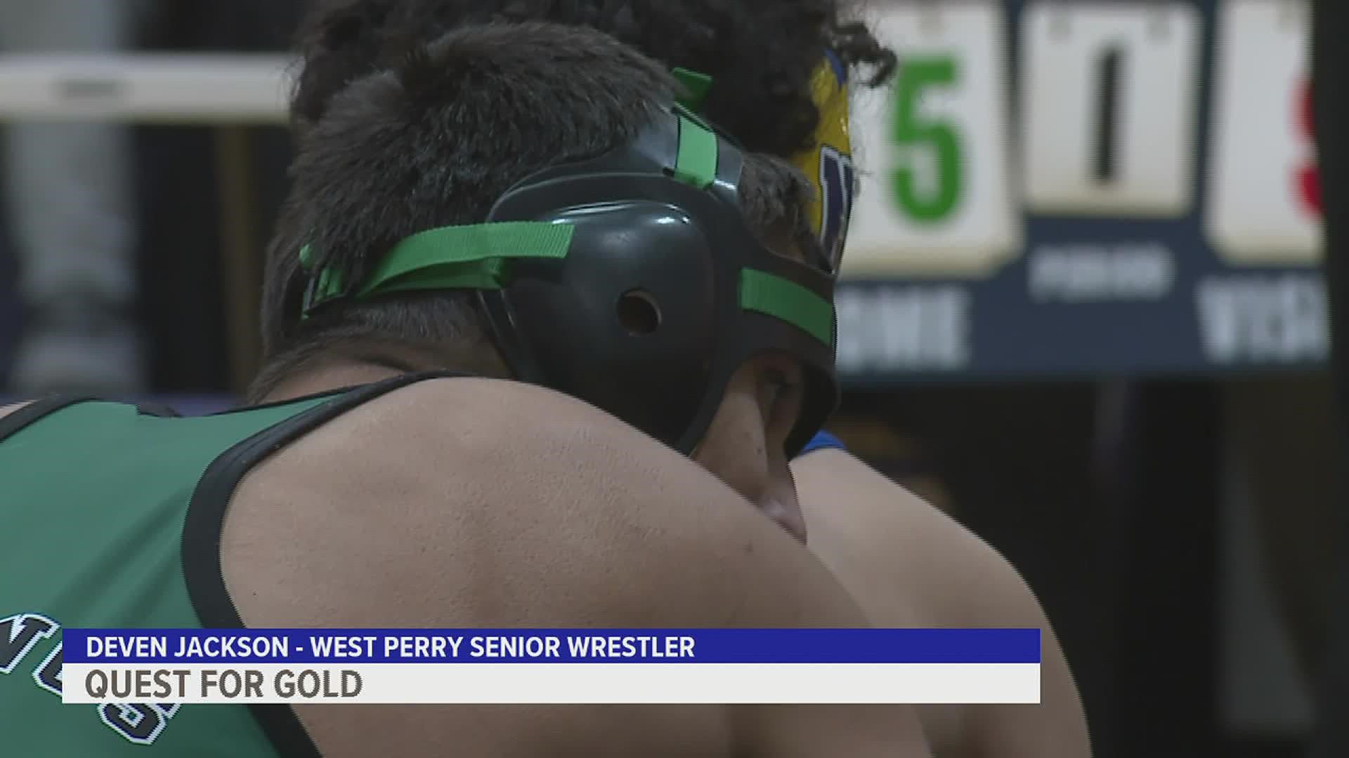 West Perry's Deven Jackson wants to be the first mustang to win state gold.