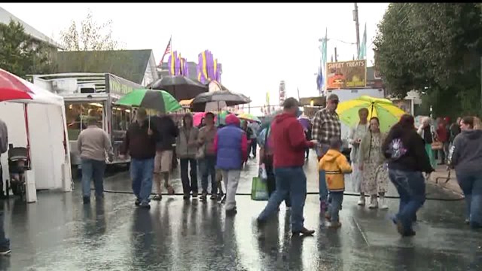 People attend New Holland fair despite weather