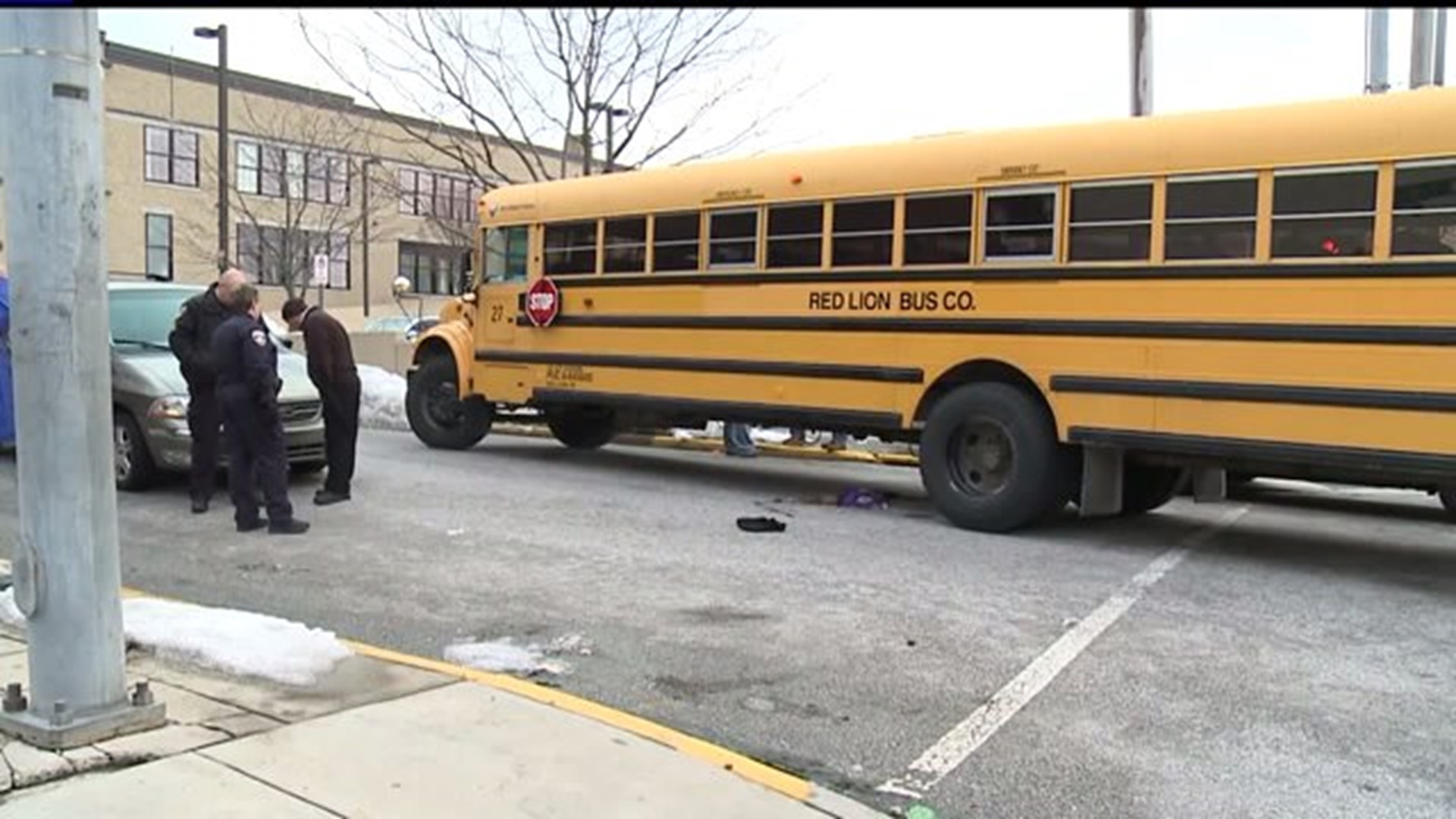 Woman dies after being struck by school bus in York