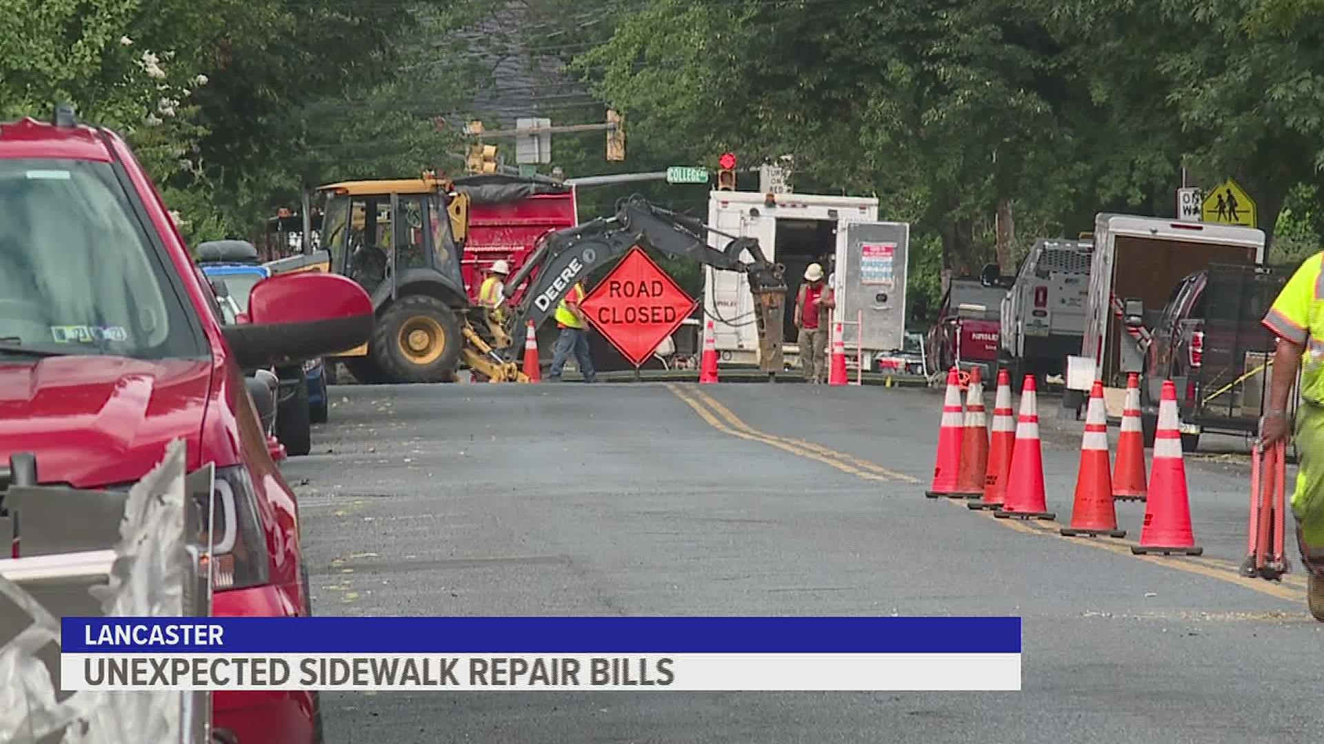 The city is sending out notices in conjunction with ongoing street improvement projects. Repairs could cost residents thousands of dollars.