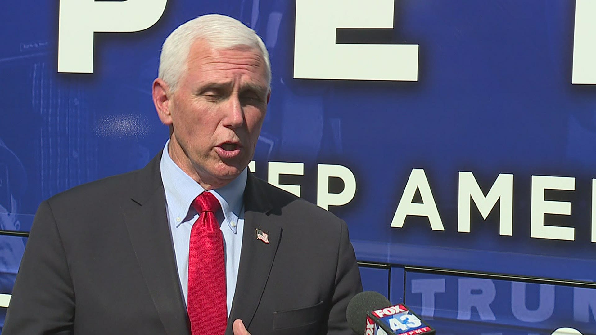 FOX43 got to speak one-on-one with Vice President Mike Pence.