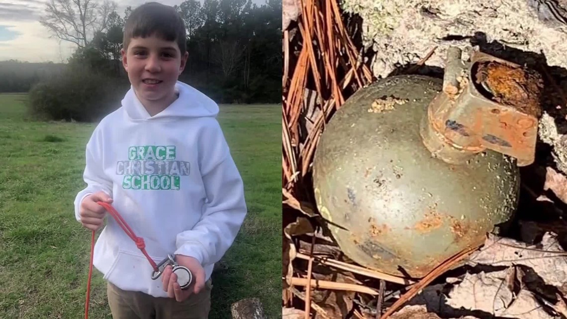 God was watching over him': Boy finds live grenade while magnetic fishing