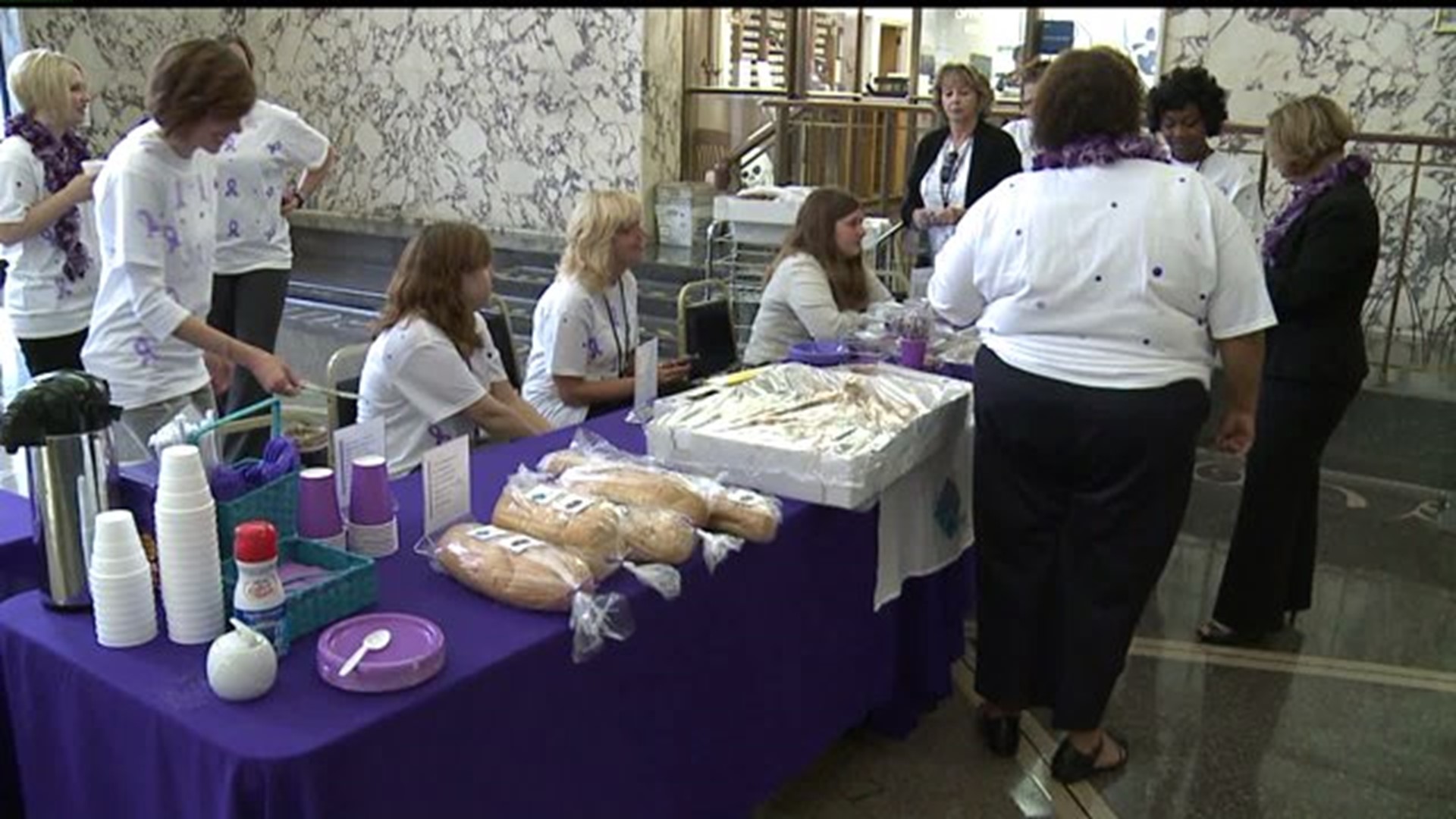 Locals show support for domestic violence victims