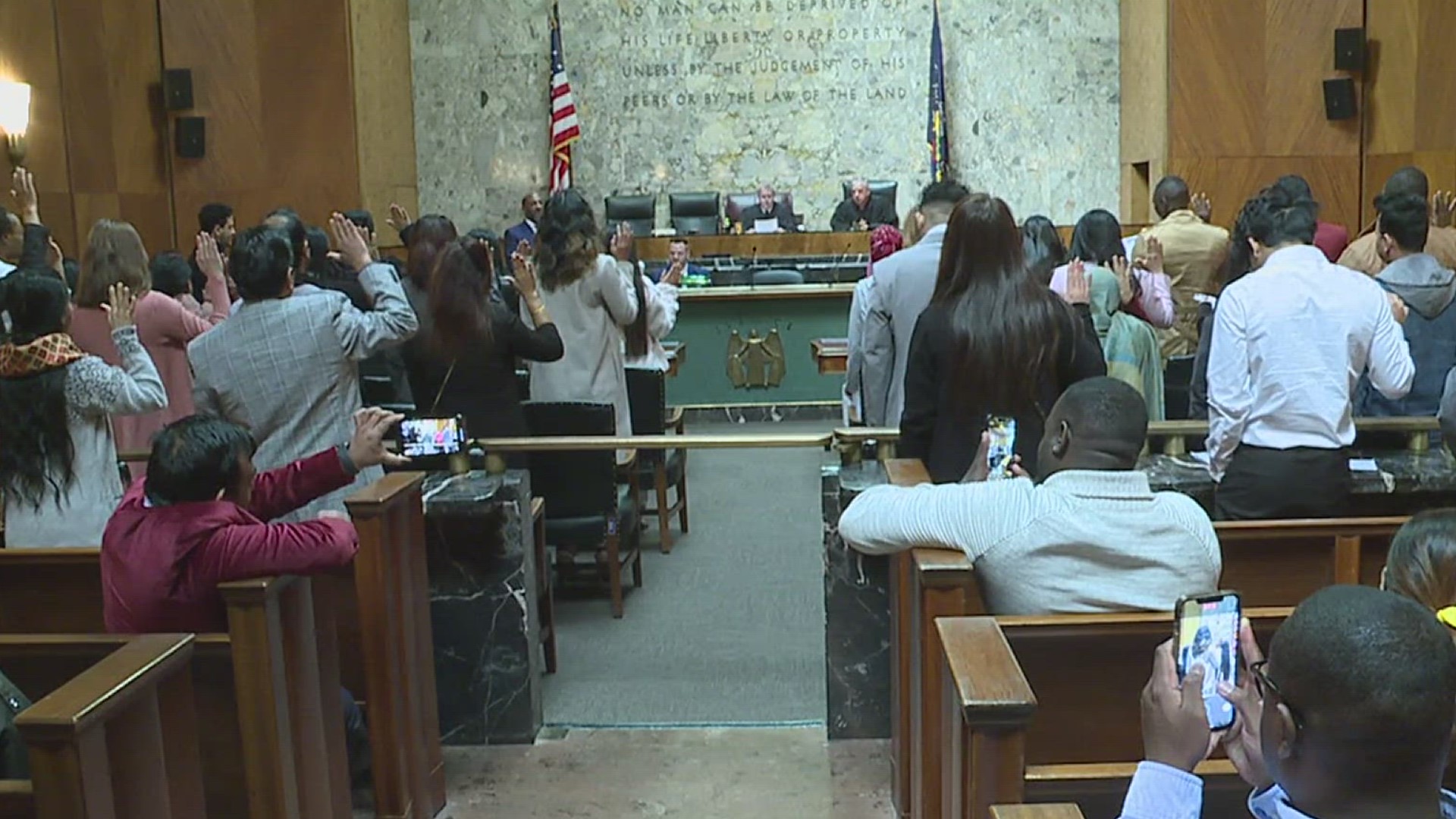 This was the first naturalization ceremony open to the public since before the COVID-19 pandemic.