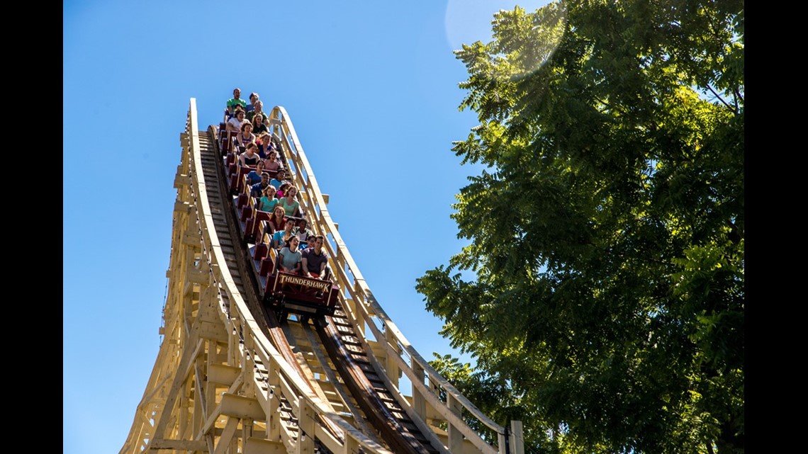 Dorney Park s wooden roller coaster the Thunderhawk designated