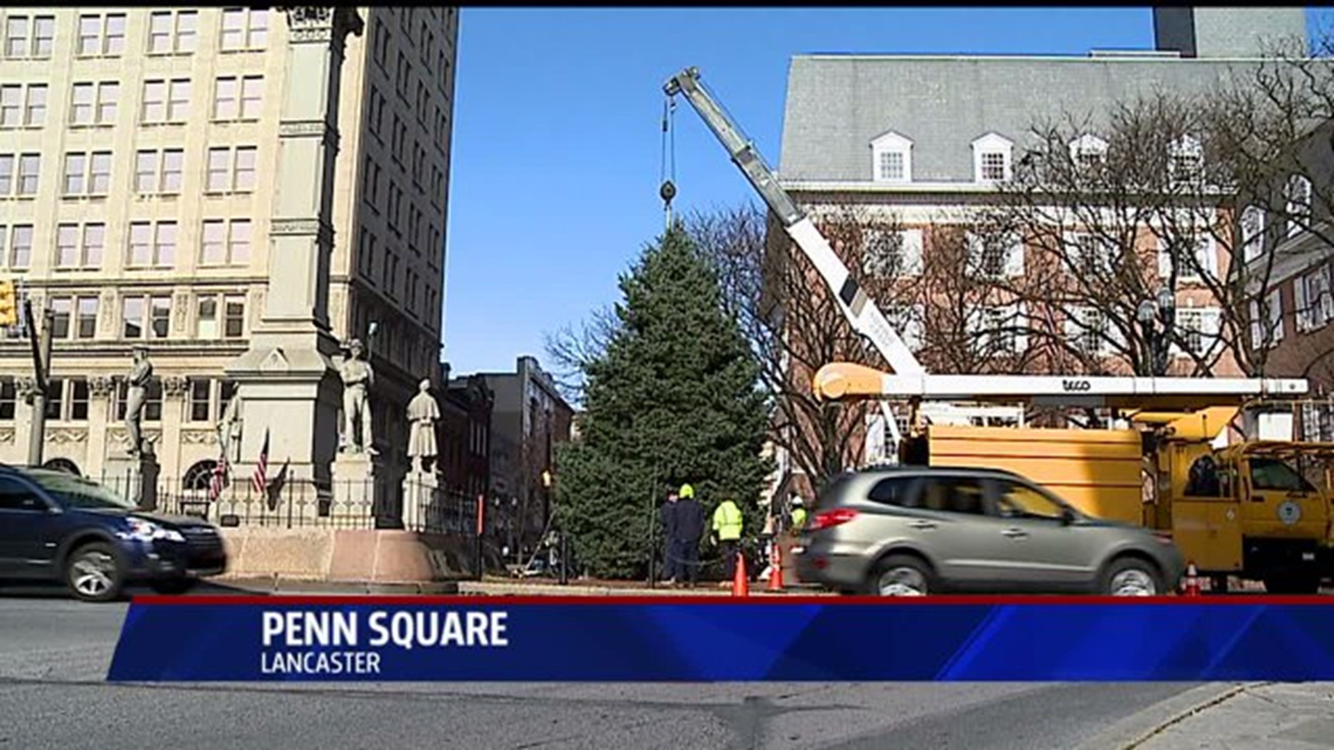 Lancaster Christmas tree arrives in Penn Square