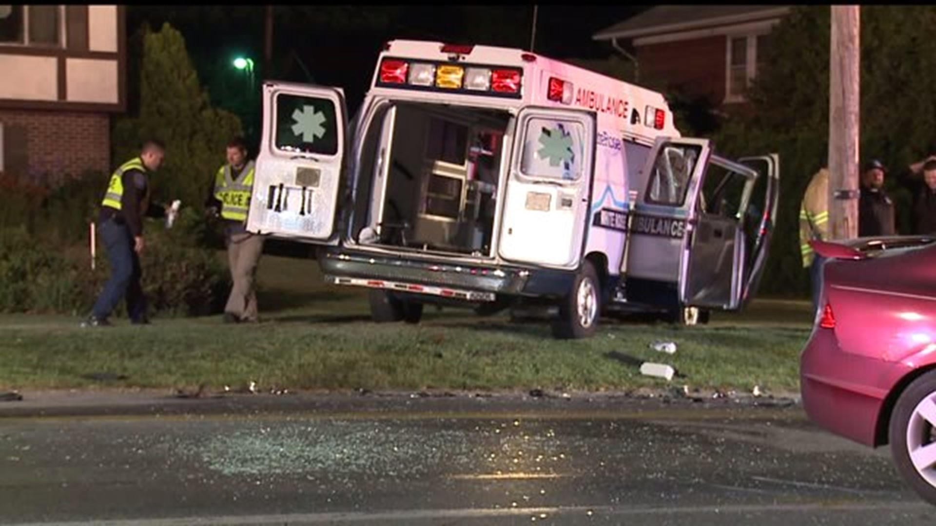 Wrong-way driver crashes into ambulance in York Township