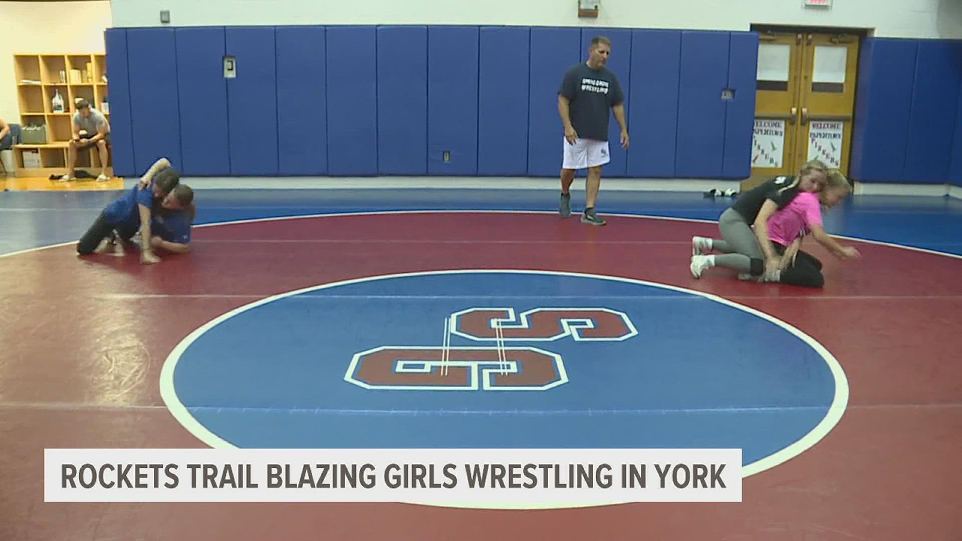 The Rockets become the first school in York County to add a girls wrestling team