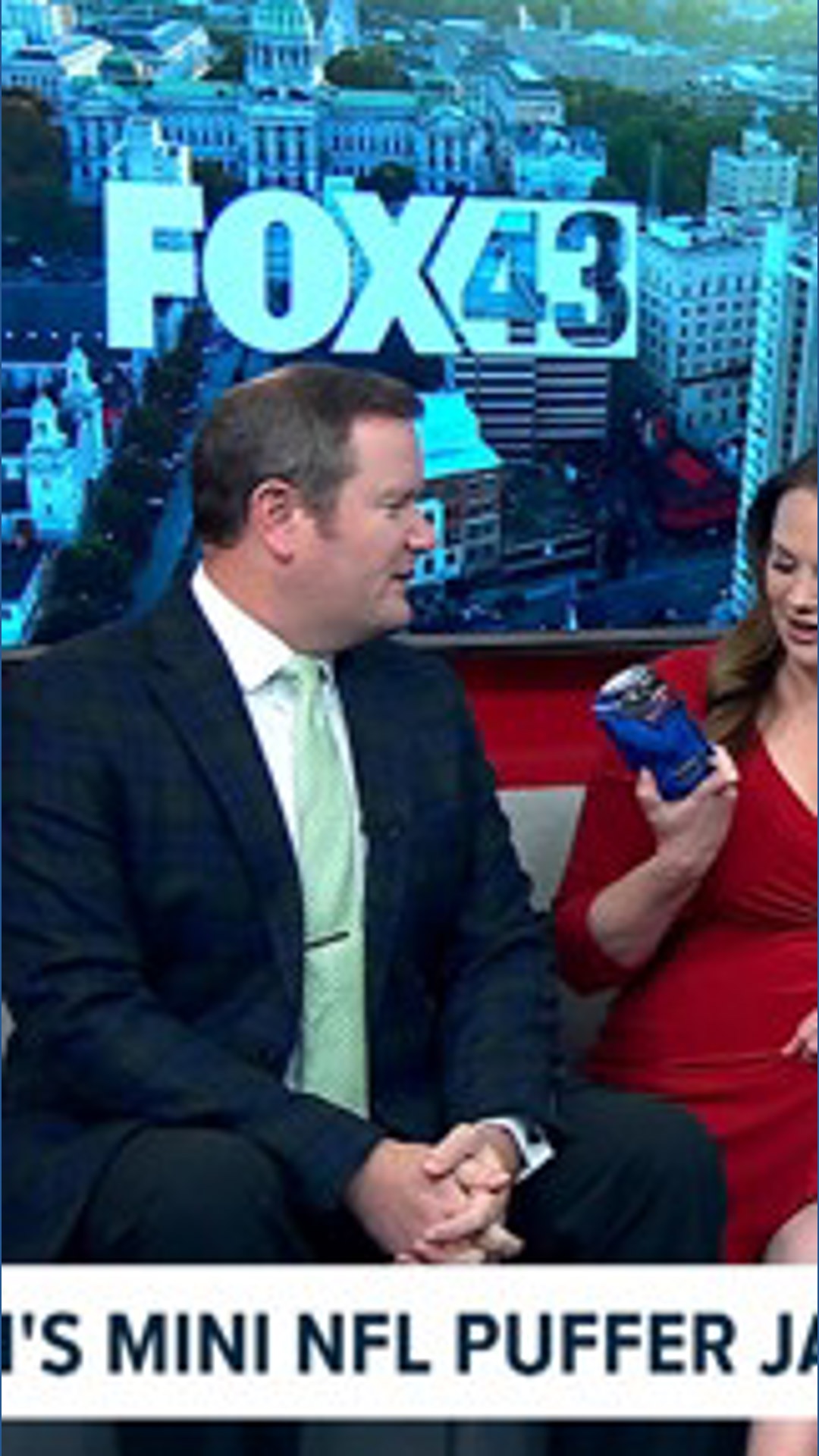 Mini Life Vest Pepsi's mini NFL puffer jackets get a tryout on FOX43 Morning News ...