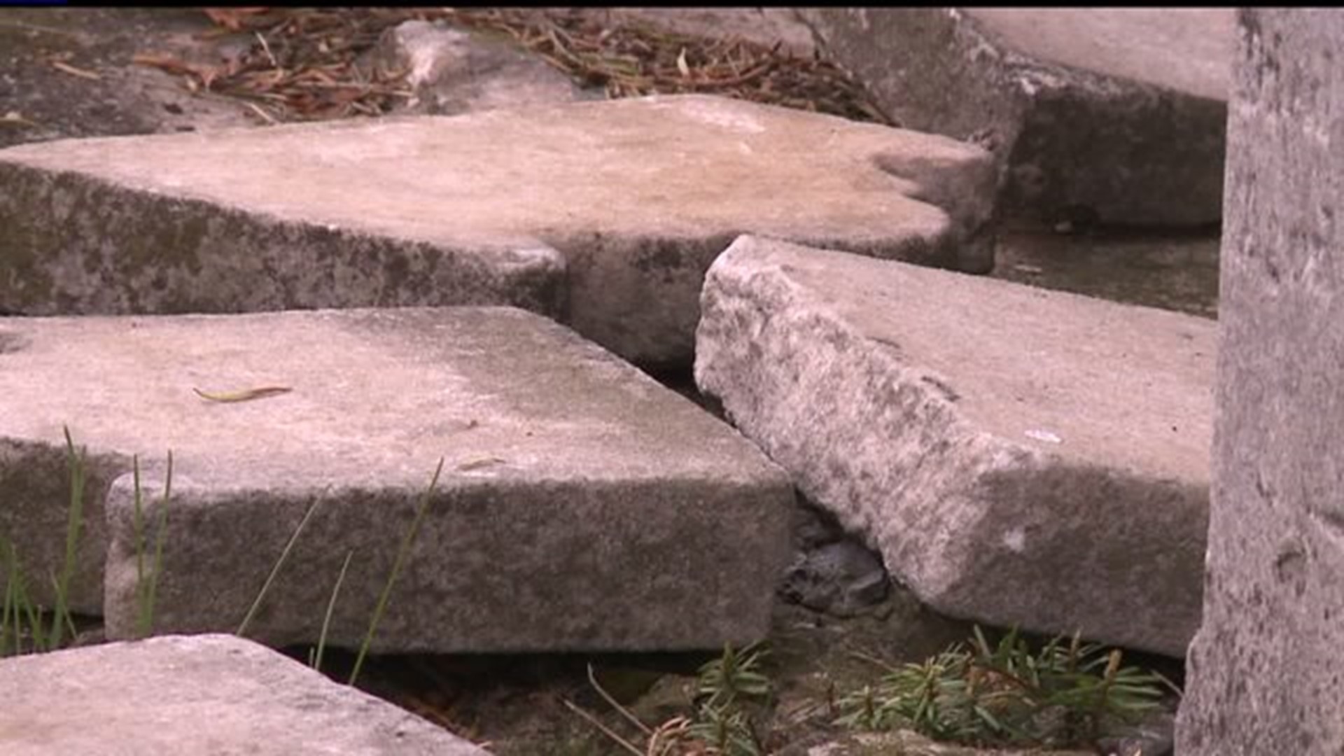 Civil War-era tombstones vandalized and broken in Monroe Township