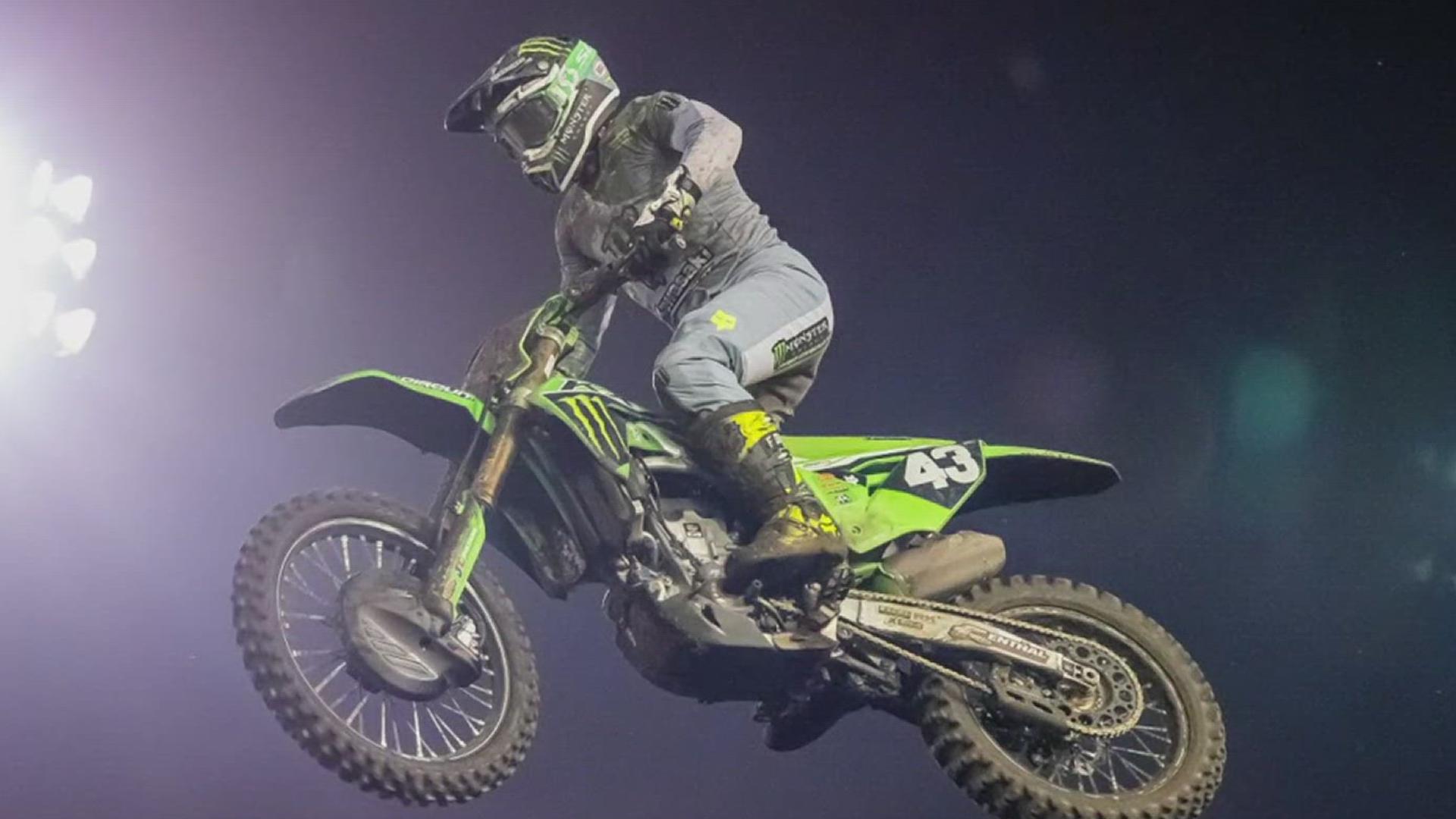 Seth Hammaker, of Bainbridge, Lancaster County, is preparing for a trip to Philadelphia to compete in the Monster Energy AMA Supercross Competition.