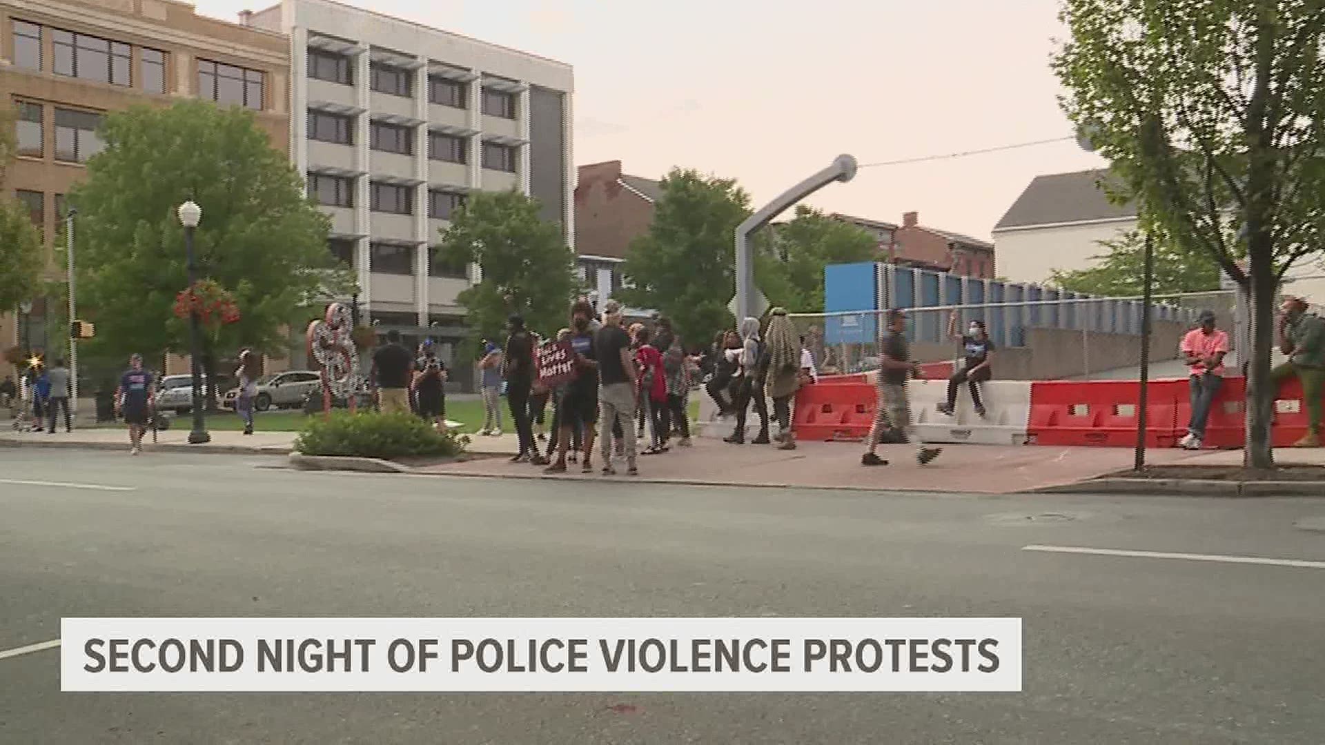 Protests continue tonight in Lancaster City, against police brutality and gun violence. It comes a day after Lancaster Police shot and killed 27 year old Ricardo Mun