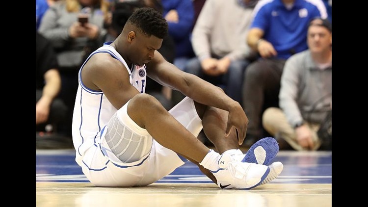 zion williamson breaks shoe