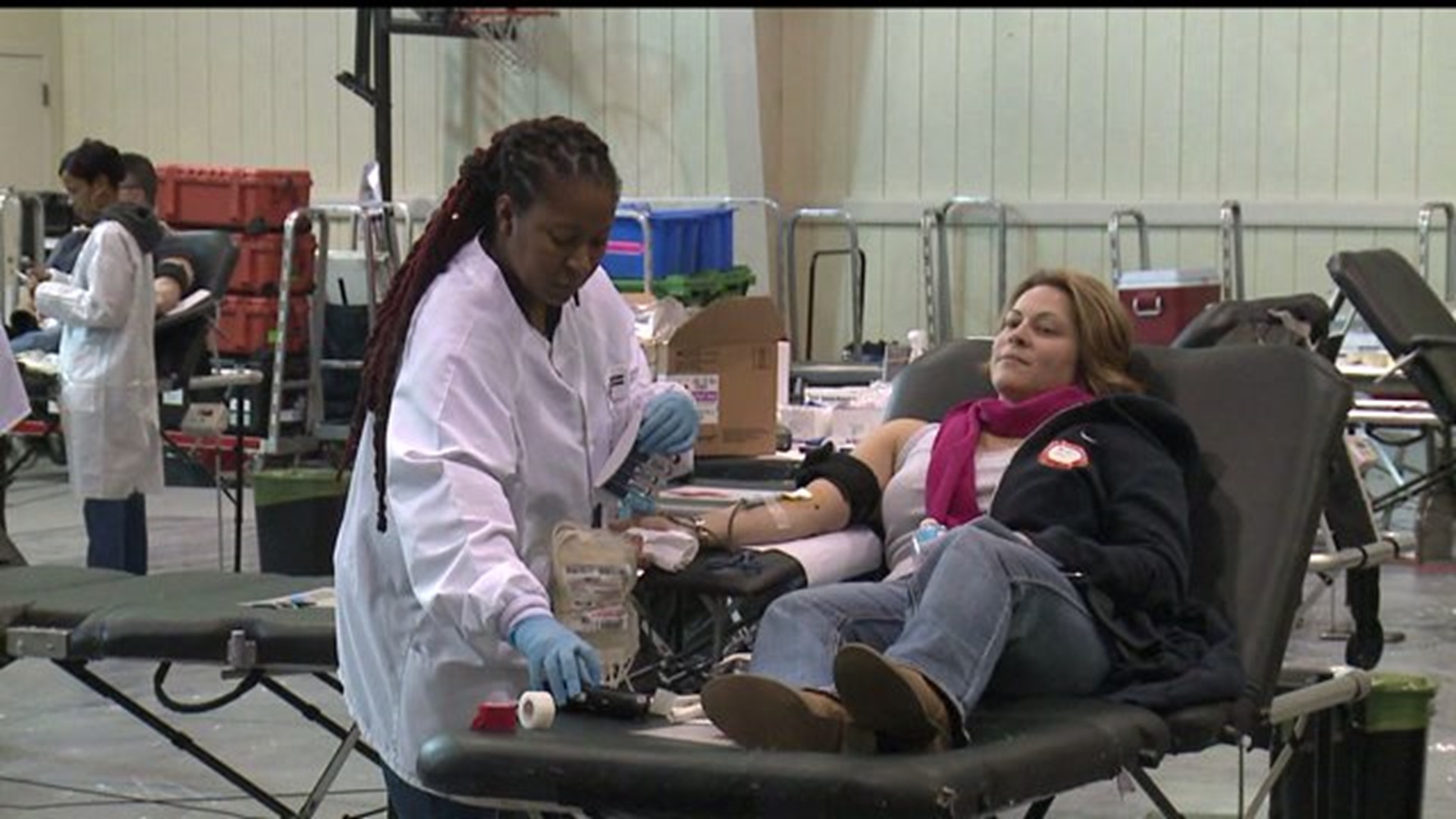 Honoring firefighters with a special Red Cross blood drive