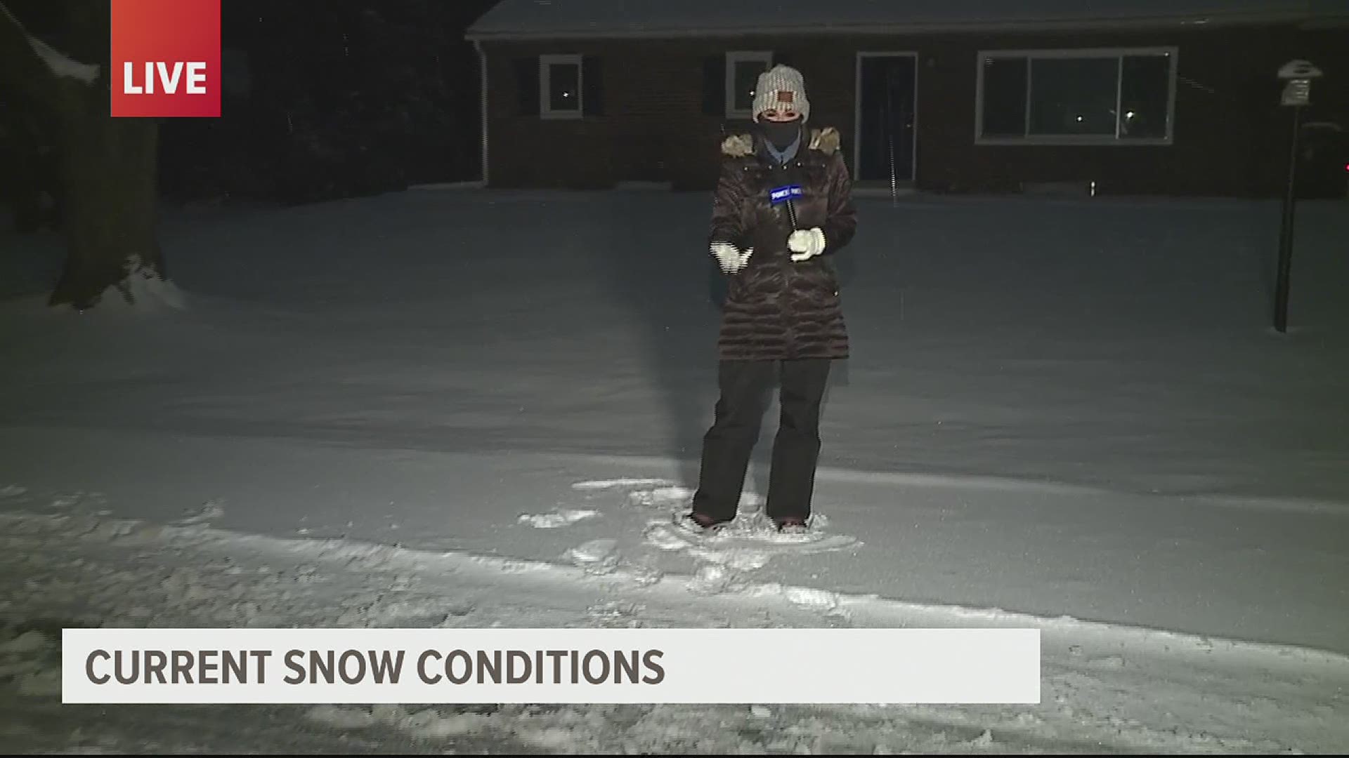 Snow and sleet landed in Central Pennsylvania on Sunday and into Monday morning.