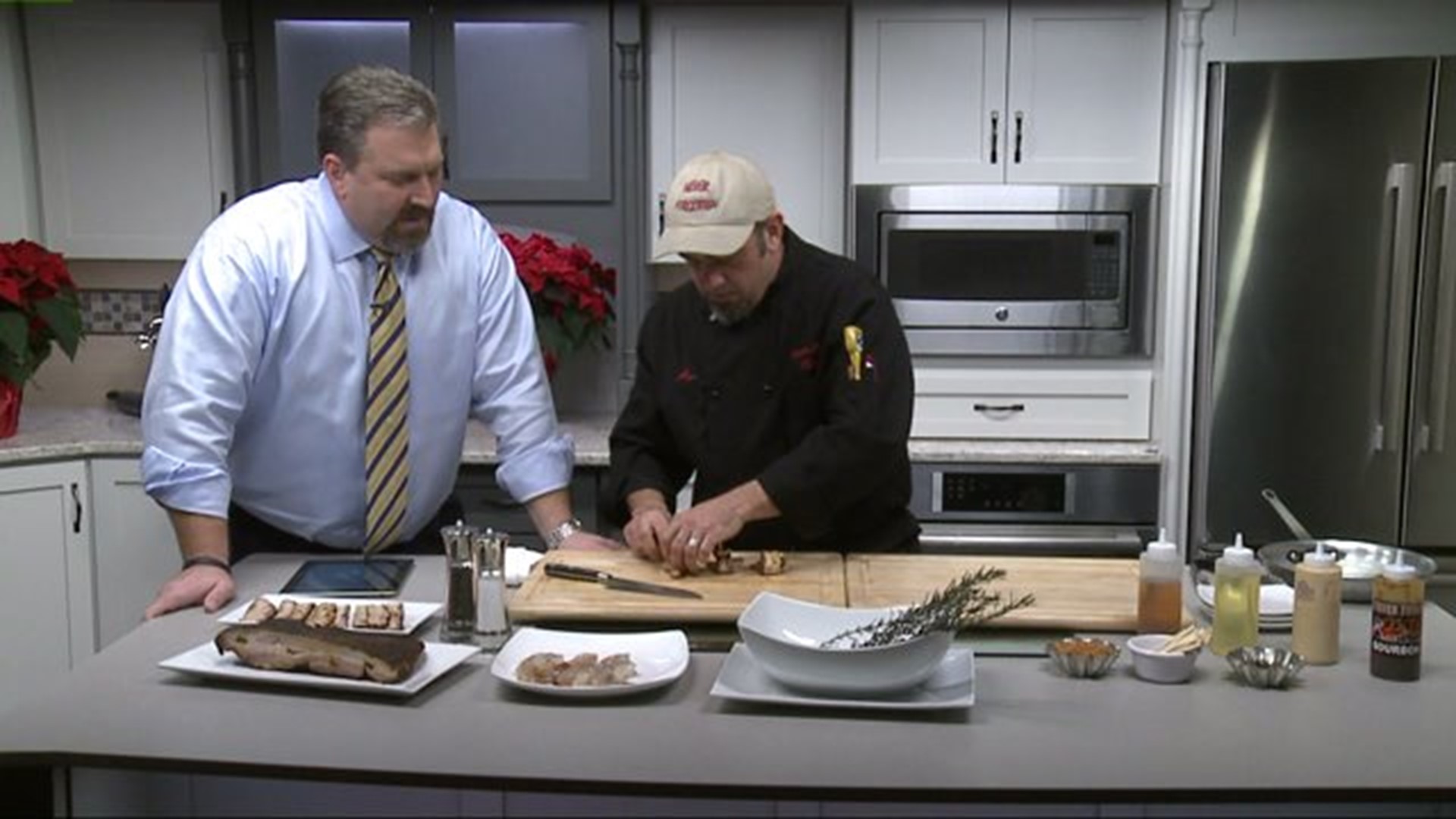 Never Forgotten BBQ in the FOX43 Kitchen Making Jumbo Shrimp Wrapped in Bacon