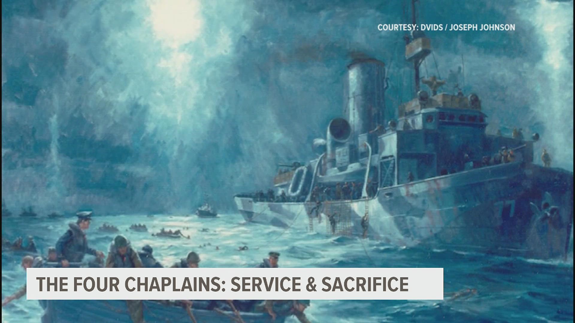 The organization's mission follows the ideals the Chaplains displayed: service and sacrifice.