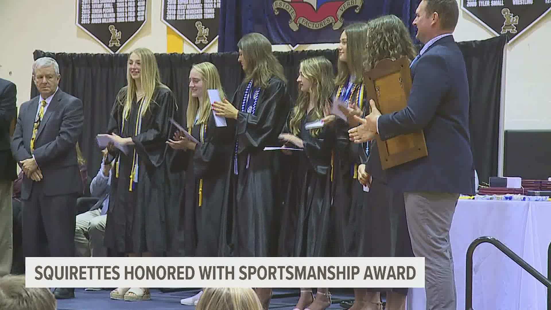 A total of $69,000 awarded to seven members of the girls basketball team.