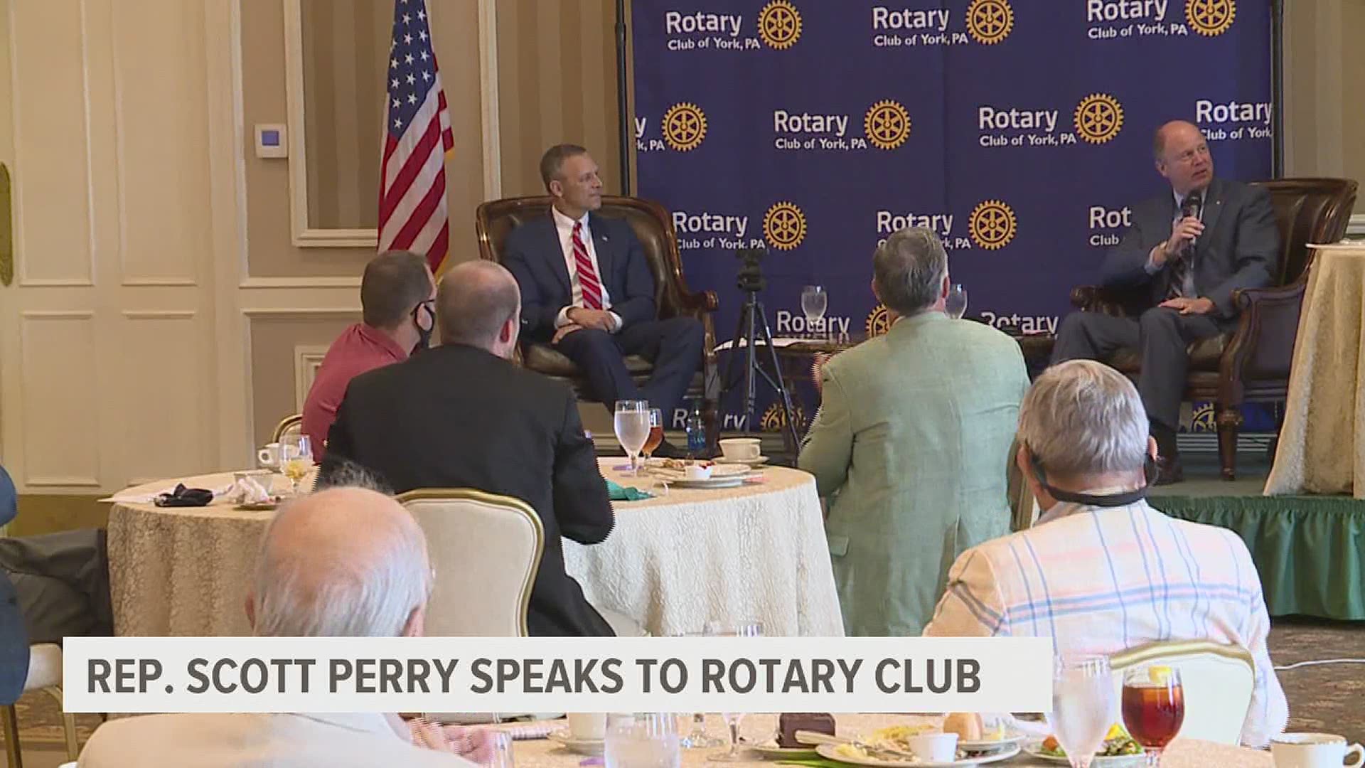 The Congressman was in the area to speak at the Rotary Club of York