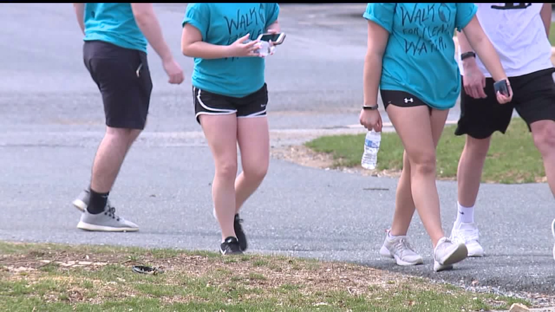 Hershey High School students walk to help get clean water to those in need