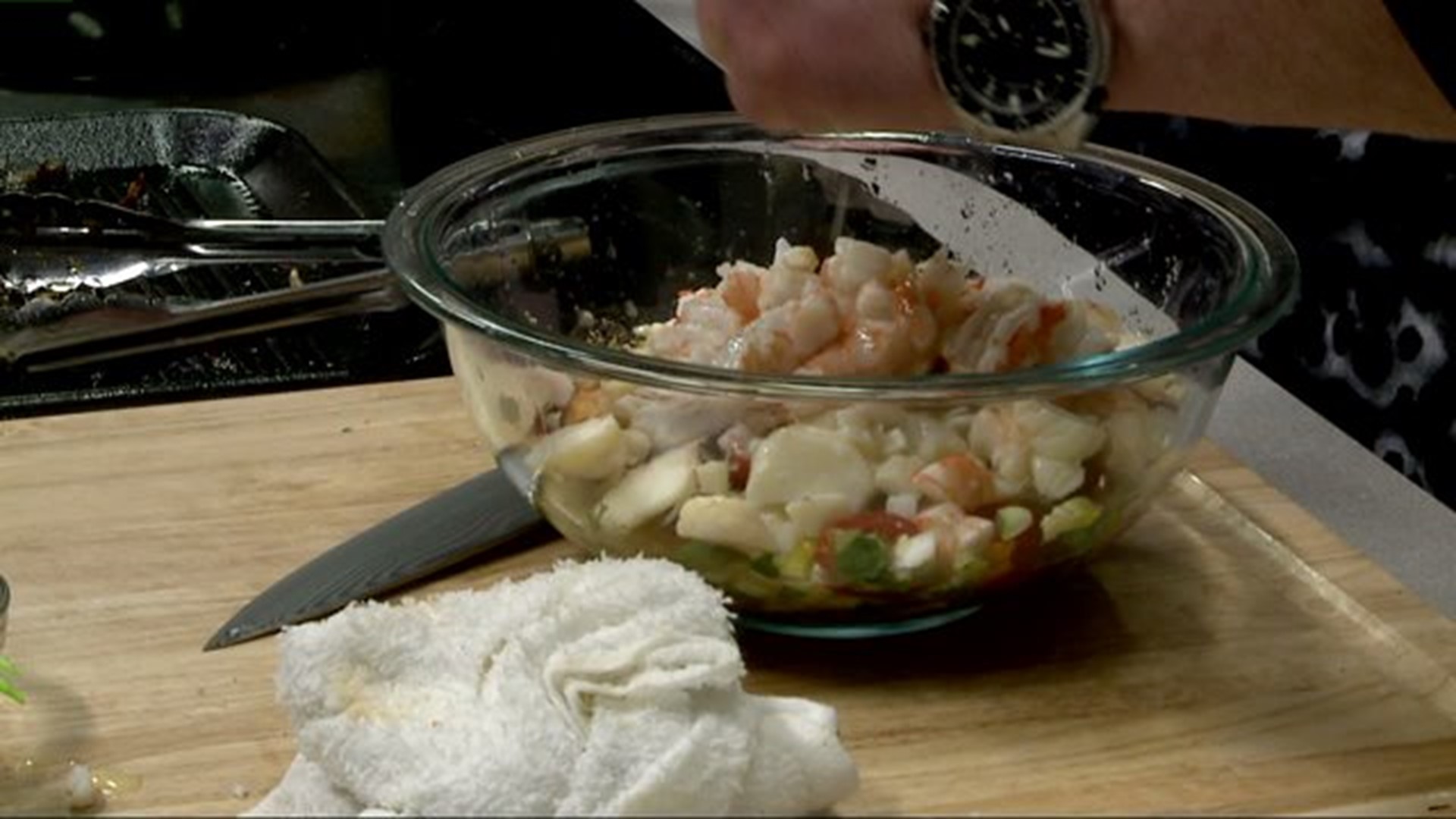 "Olivia`s Mediterranean Cuisine" Seafood Rockefeller, Lobster & Shrimp ceviche