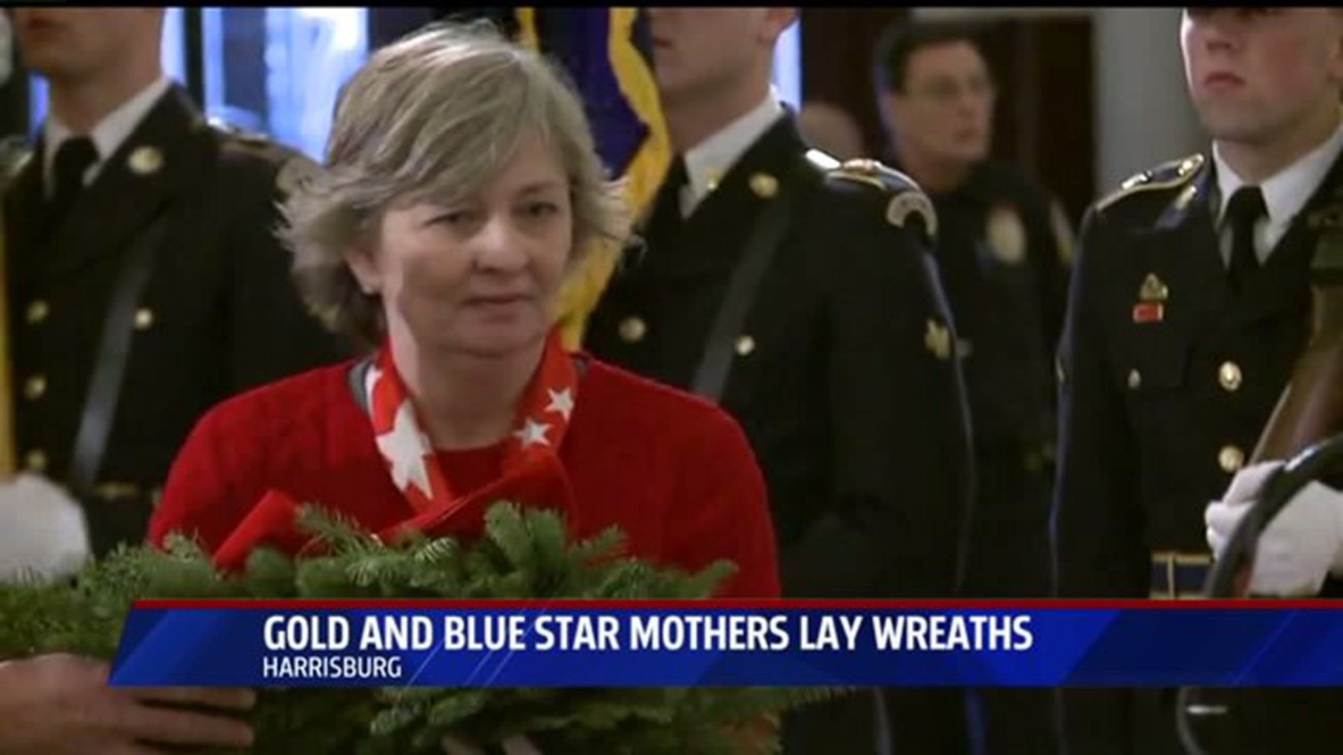 Gold Star moms lay wreaths
