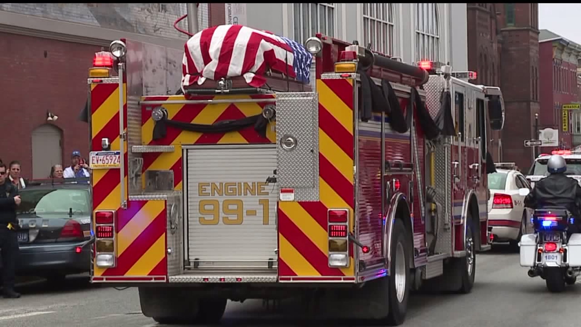 Firefighter Anthony funeral procession