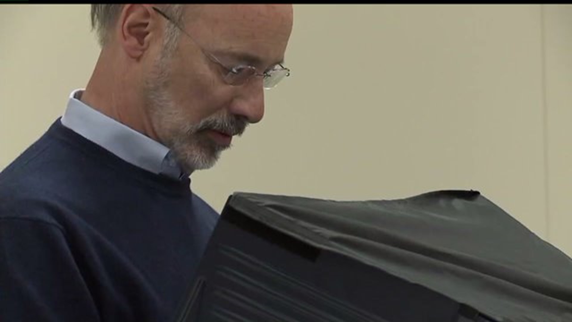 Tom Wolf cast his vote in Mt Wolf