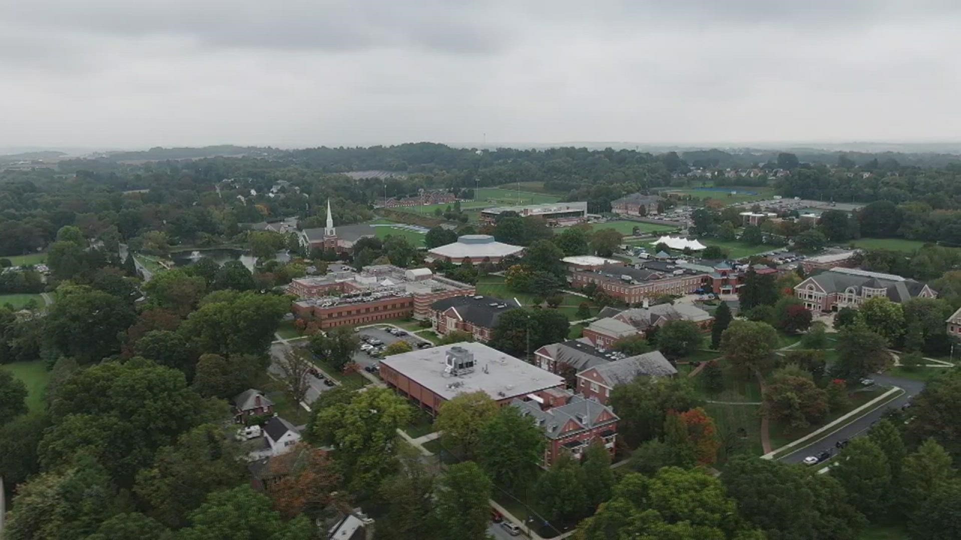 FOX43's Keith Schweigert captured this aerial video of the Elizabethtown College campus in Elizabethtown, Lancaster County on Oct. 7.