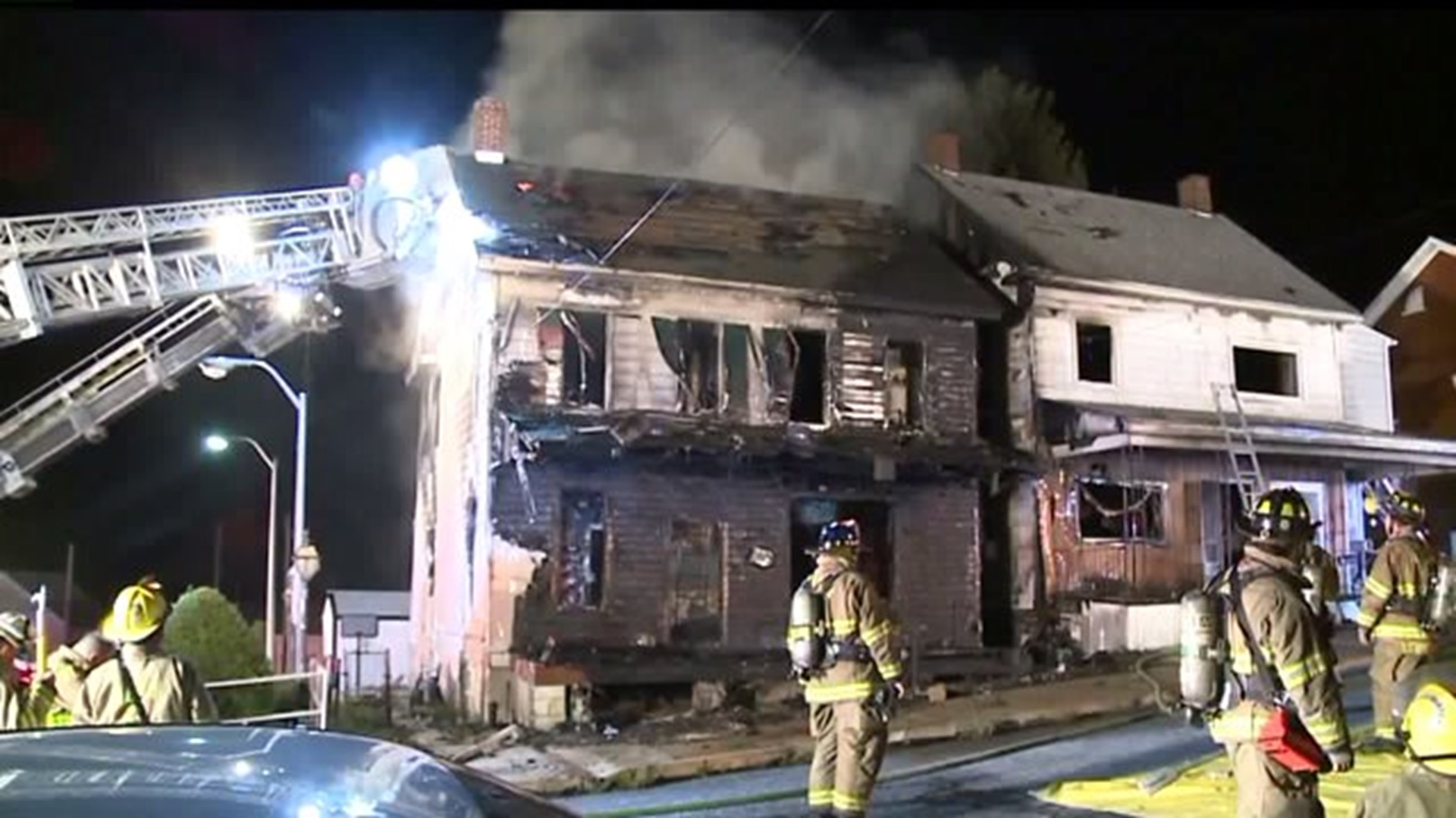 Crews battle house fire in Red Lion, York County