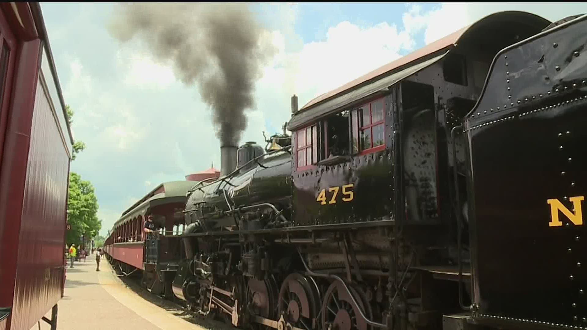 The railroad fires up it's trains for the first weekend back in business after being closed for months
