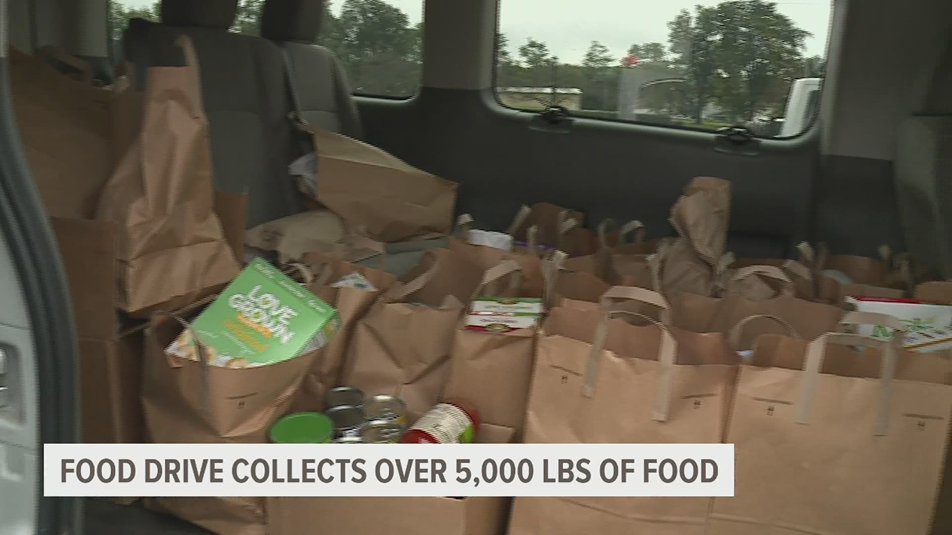 Over 5,000 lbs of food was collected over the weekend
