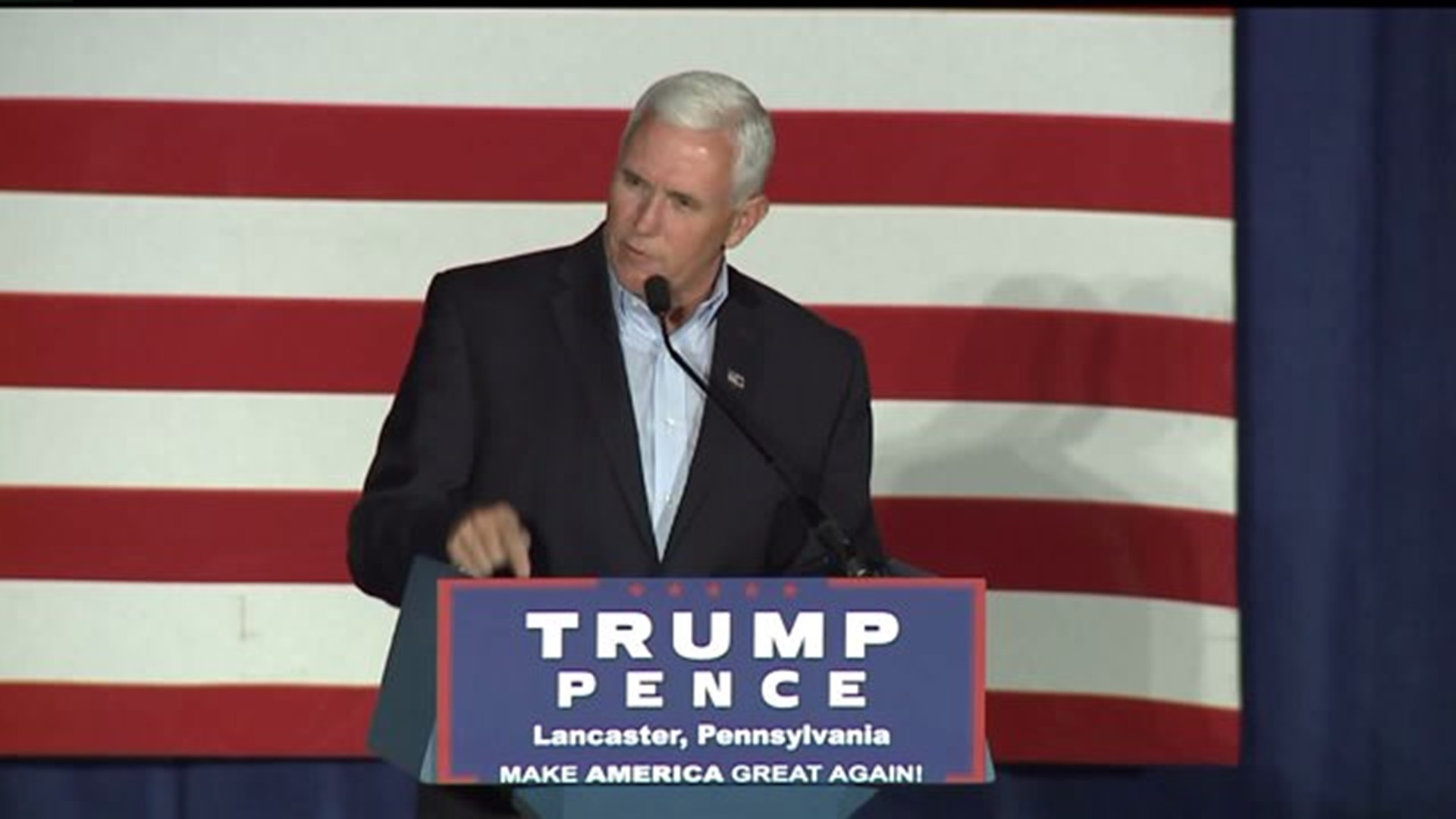 Gov. Mike Pence campaigns in Lancaster Co. for Trump