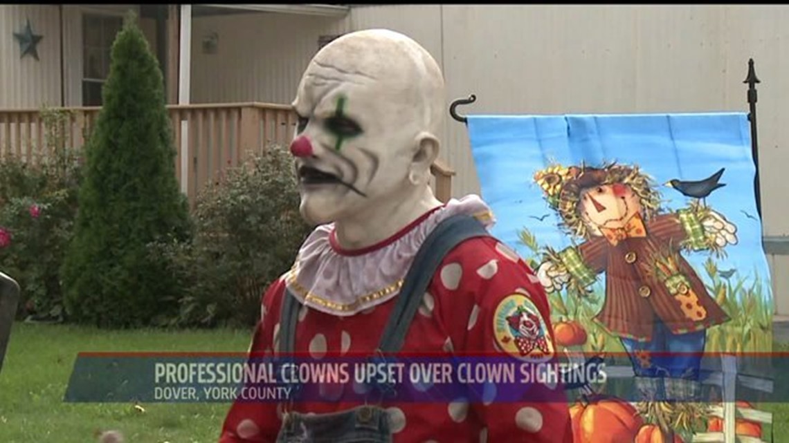 Professional clowns upset over clown sightings in Central Pa.