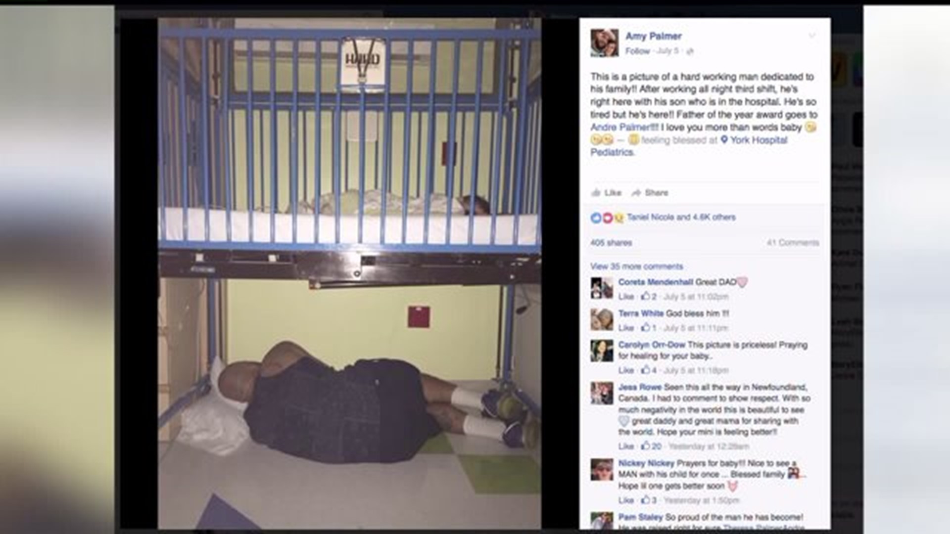 Photo of North York father and son at hospital goes viral