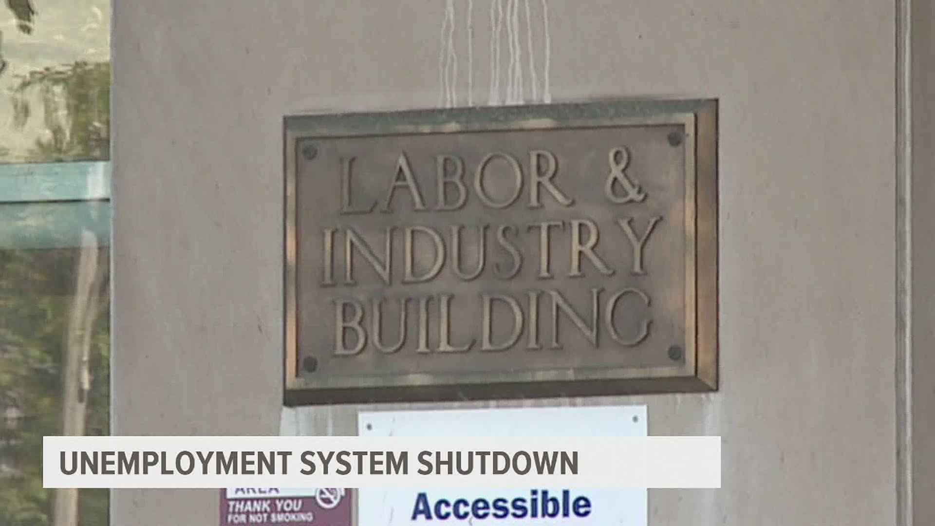 To launch the new unemployment compensation system Pennsylvania's Department of Labor and Industry must shut down the old system for several days.