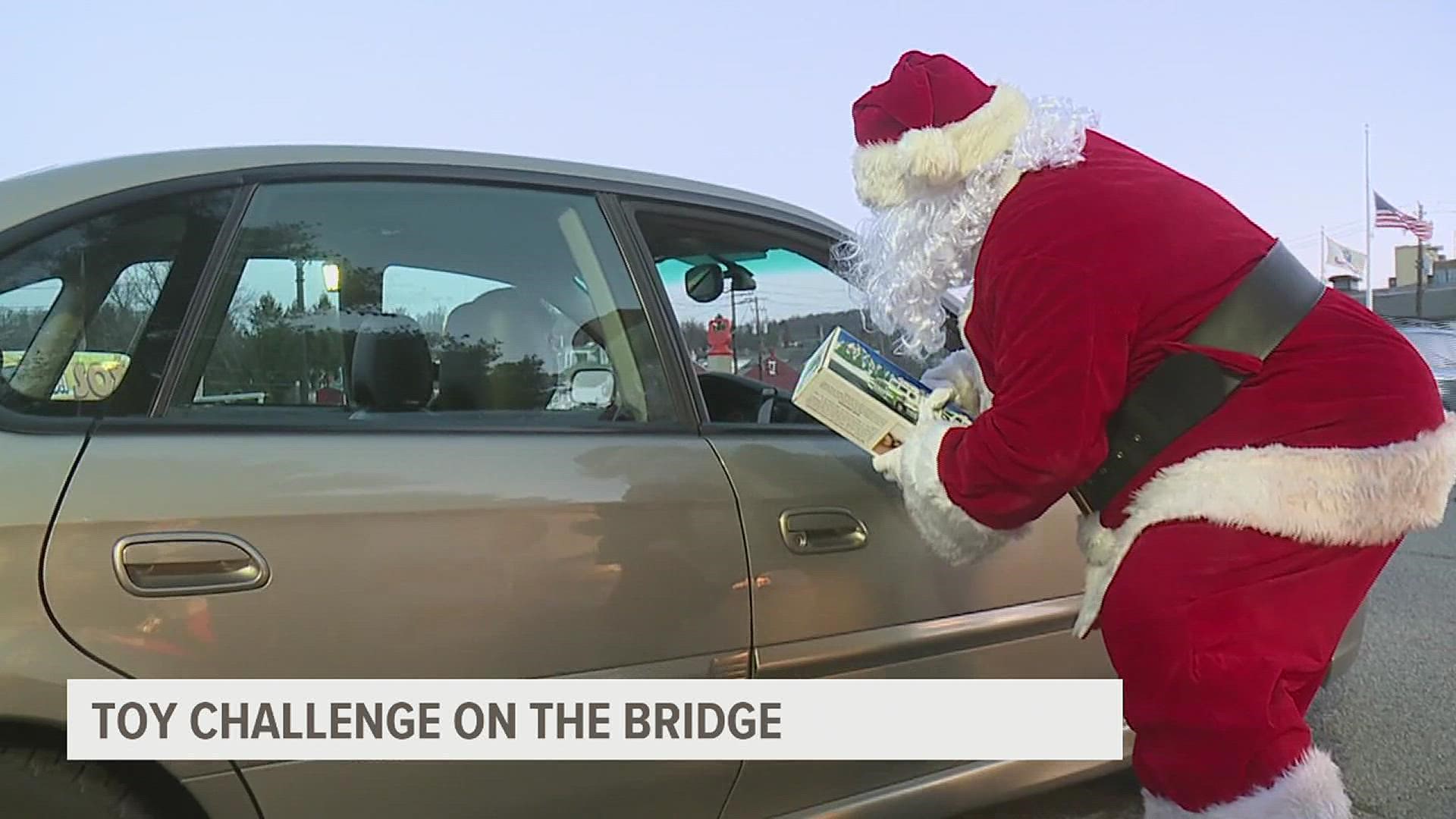 This week, "Santa D" will camp out at the Columbia-Wrightsville Bridge to collect new, unwrapped toys and stocking stuffers.