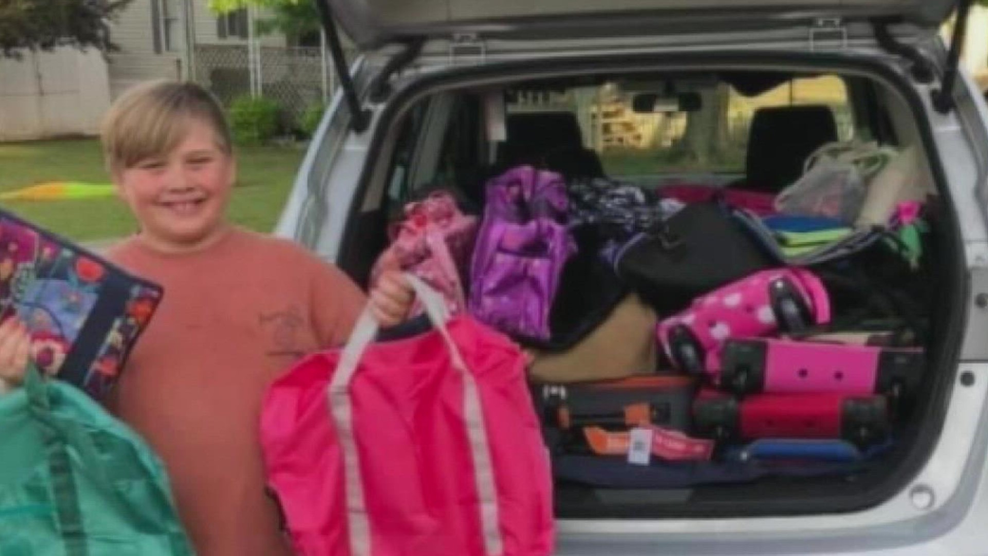 The 11-year-old Heidelberg Township boy spent two years collecting around 200 bags to give to children in the foster care system.