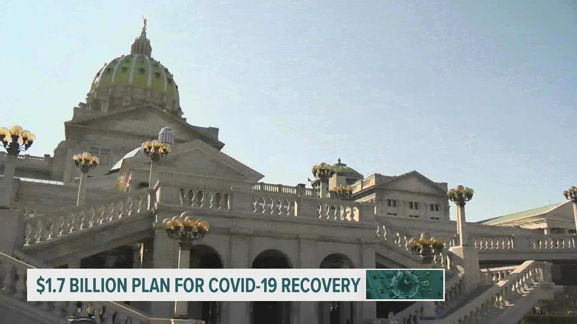 Gov. Wolf's $1.7 billion plan to help Pennsylvania recover from the pandemic is causing a divide across the political aisle.