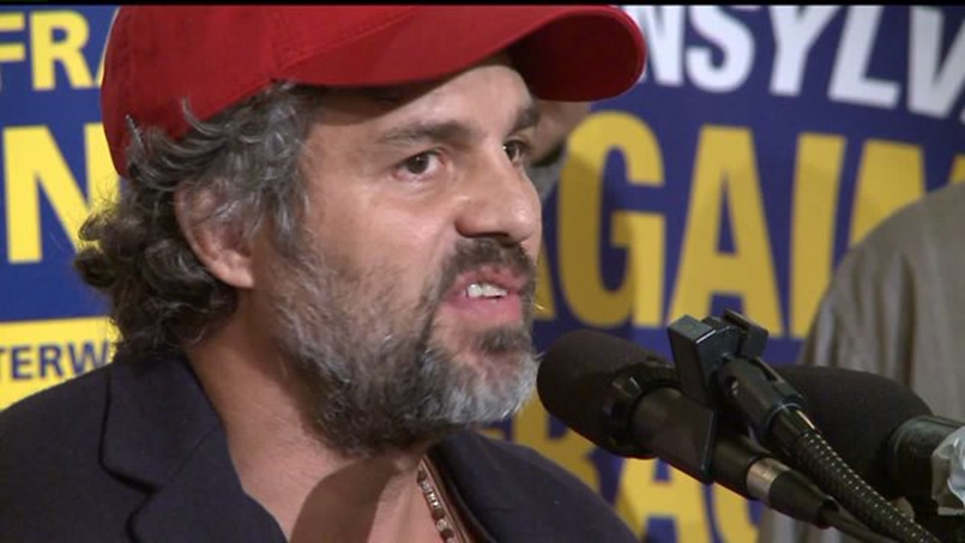 Actor Mark Ruffalo protests fracking at State Capitol in Harrisburg